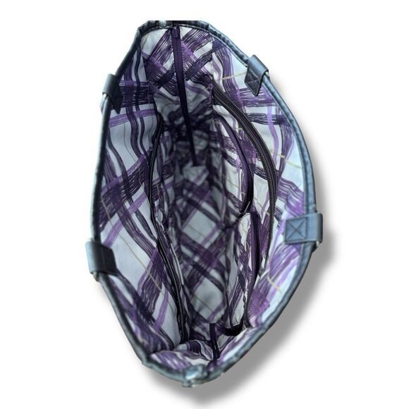 Thirty One Tote Double Take Tote Quilted Diamonds Travel Bag Purple - Picture 11 of 16